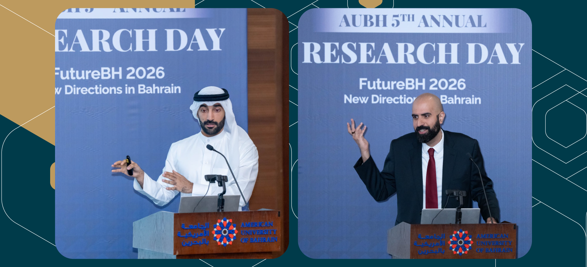 Two Academics from Arabian Gulf University Participate in the Annual Scientific Research Day at the American University of Bahrain
